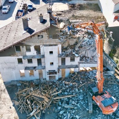 destruction chantier thones réabilitation des déchets